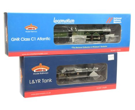 Bachmann 00 Gauge pair of Steam outline Locomotives consisting of 31-760NRM 4-4-2 Loco &amp; Tender GNR line Green Atlantic c