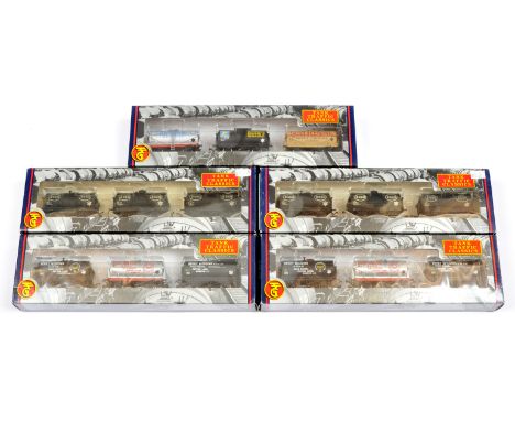 Bachmann Tank Traffic Classics 5x Triple wagon packs. Comprising 33-526 "National Benzole"; 2x 33-528 "Berry Wiggins" &amp; 3