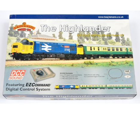 Bachmann 30-048 The Highlander + Sound Train Set. Containing BR Blue Class 37 "An Comunn Gaidhealach" Diesel + "Bailechaul" &
