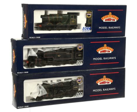 Bachmann 00 Gauge group of BR Steam outline Locomotives consisting of 32-877 2-6-4 Fairburn Tank loco Lined Black No.42073, 3
