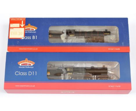 Bachmann 00 Gauge pair of BR steam outline Locomotives consisting of 31-713 4-6-0 Loco &amp; Tender Lined Black class B1 'Gaz
