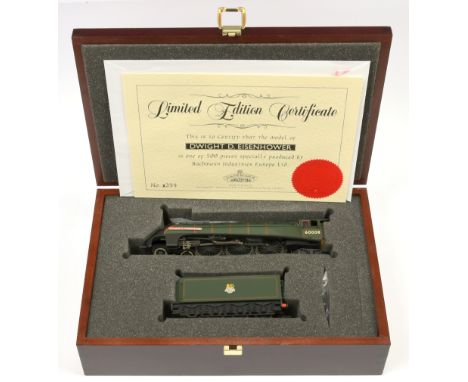 Bachmann 00 Gauge Limited Edition 31-953C 4-6-2 Loco &amp; Tender BR Green A4 Class 'Dwight D Eisenhower' No.60008 with limit