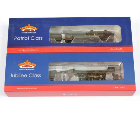 Bachmann 00 Gauge pair of BR Steam outline Locomotives consisting of 31-210 Lined green Patriot Class 'The Royal Leicestershi