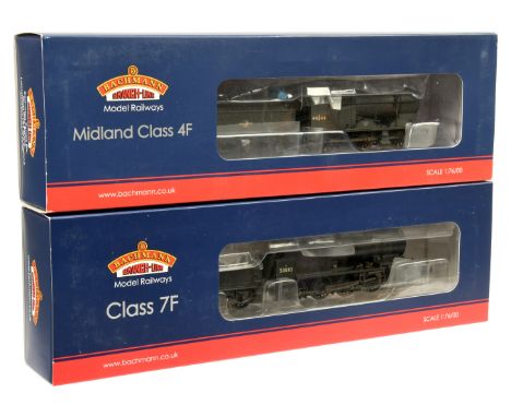 Bachmann 00 Gauge pair of BR weathered Steam outline Locomotives consisting of 31-884 0-6-0 Loco &amp; Tender Class 4F No. 44