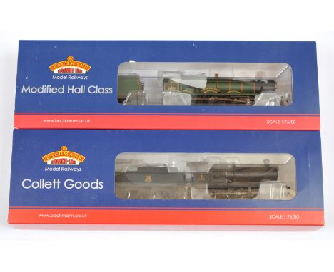 Bachmann 00 Gauge pair of BR steam outline Locomotives consisting of 31-780 4-6-0 Loco &amp; Tender Lined green Hall Class ' 