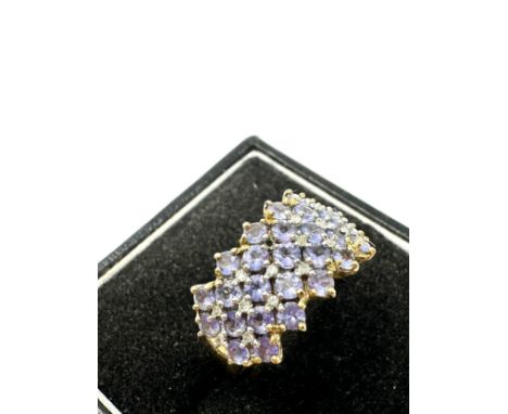 9ct Gold Diamond &amp; Tanzanite Dress Ring (4g)