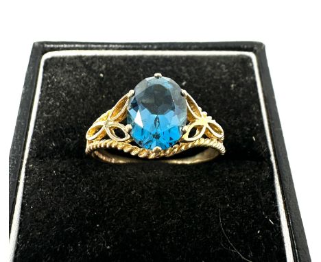 9ct Gold Topaz  Dress Ring (2.4g)