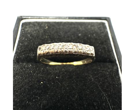 9ct Gold Diamond  Ring (1.6g)