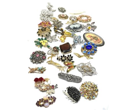 35 Assorted Vintage And Retro Brooches (468g)