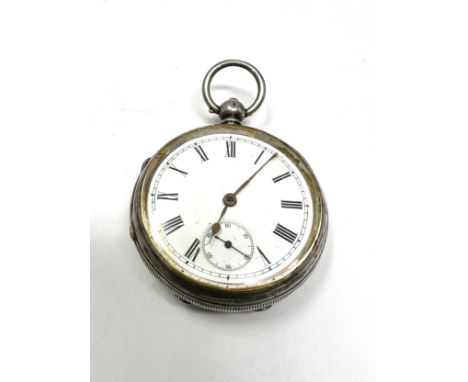 Antique silver open face pocket watch the watch is ticking 