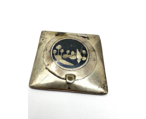 silver niello compact 