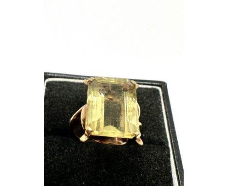 9ct Gold Citrine  Cocktail Ring (5.8g)