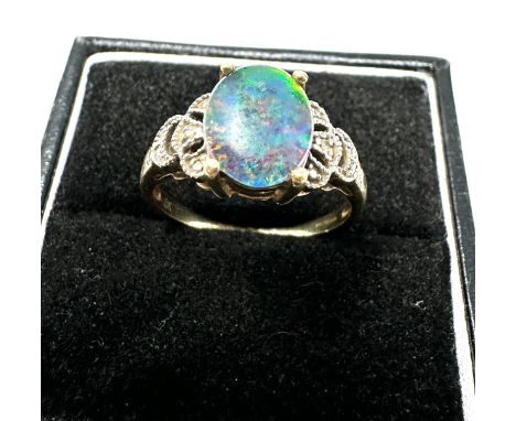 9ct Gold Opal Triplet Ring (2.8g)