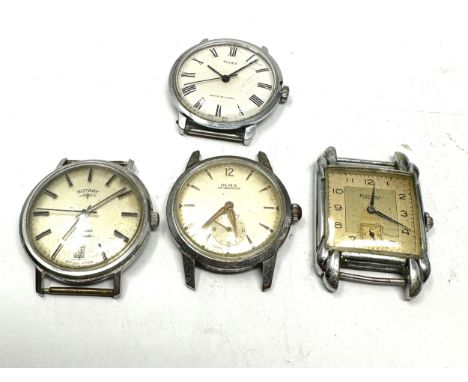 4 Vintage gents wrist watches inc olma rotary etc