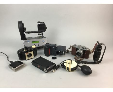 LOT OF CAMERAS, along with camera accessories