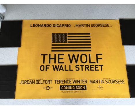Three posters for the film "The Wolf of Wall Street", 2013. Two landscape, one portrait, 69 x 102cm.