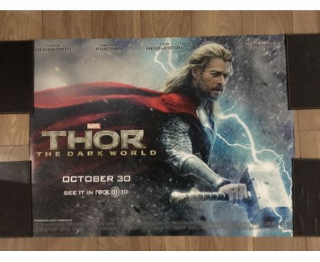 Four posters for the film "Thor - The Dark World", 2013. Three landscape, one portrait, 69 x 102cm.