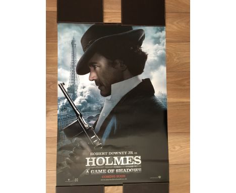 Five posters for the film "Sherlock Holmes - Game of Shadows", 2011. Four landscape, one portrait, 69 x 102cm.