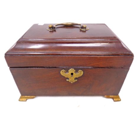 A George III mahogany tea caddy 