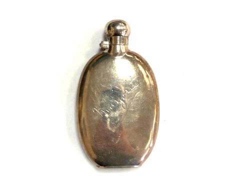 An antique silver hip flask, Sheffield 1906