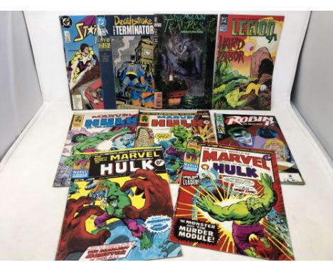 Vintage Marvel and DC comics - Sandman #75 vol 1, Oversized The Incredible Hulk and others