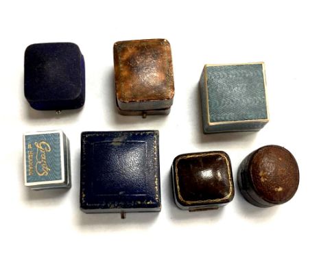 A collection of vintage ring boxes