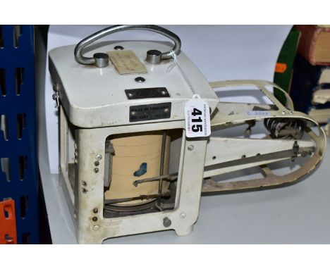 A MID 20TH CENTURY CASELLA OF LONDON THERMO-HYDROGRAPH TEMPERATURE RECORDER, white painted case with chrome fittings, plaque 