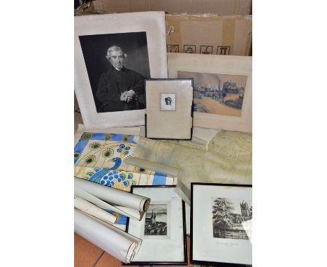 A SMALL QUANTITY OF PICTURES AND PRINTS ETC comprising W. B. Twibell watercolour depicting an entrance to a factory with gaso