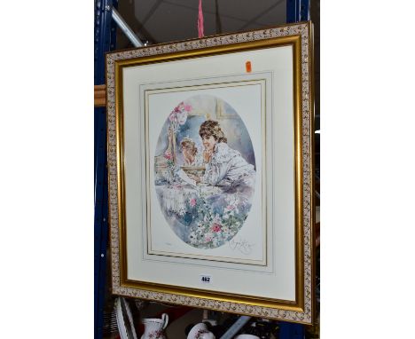 GORDON KING (BRITISH 1939) TEN SIGNED LIMITED EDITION PRINTS ETC, to include pairs 'The Rose' and 'The Letter', 'The Fan' and