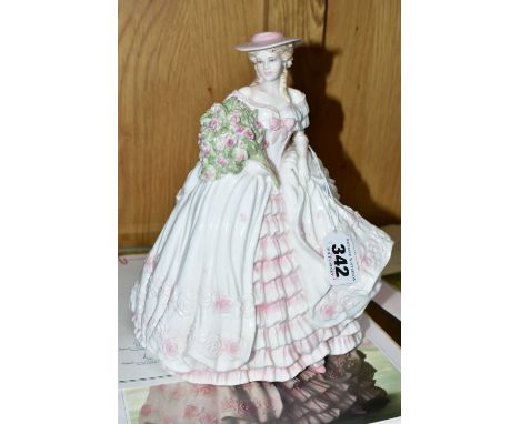 A COALPORT LIMITED EDITION 'ROSE' FIGURINE, for Compton &amp; Woodhouse as part of the 'Four Flowers' collection, numbered 25