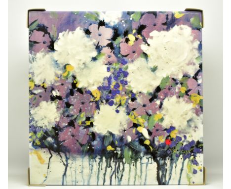 DANIELLE O'CONNOR AKIYAMA (CANADA 1957) 'POSTERITY III', a signed limited edition box canvas print depicting blossoms, 105/19