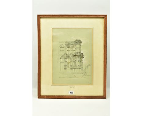 ATTRIBUTED TO WILLIAM CALLOW (1812-1908) 'GHENT', a sketch of the corner of a building, titled and indistinctly dated bottom 