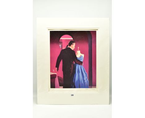 JACK VETTRIANO (SCOTTISH 1951) 'ALTAR OF MEMORY', a signed limited edition print on paper depicting a male figure with a mann
