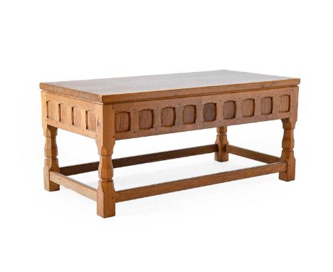 Knightman Family: Old Mill Furniture (Balk): An English Oak Coffee Table, the rectangular top, on four octagonal legs joined 