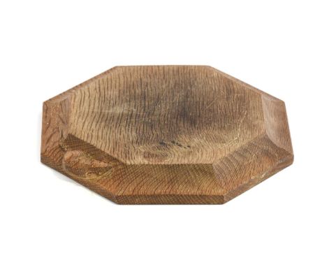 Workshop of Robert Mouseman Thompson (Kilburn): An English Oak Small Chopping Board, with carved mouse trademark, 20cm wideKn