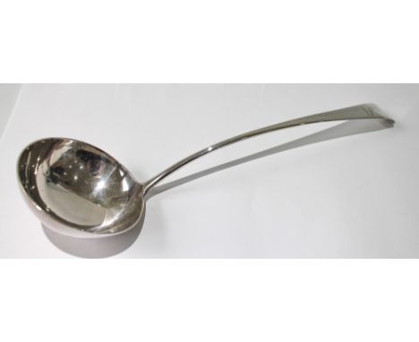 George II silver soup ladle, crested, by Smith & Fearn, 1790, 5½oz.