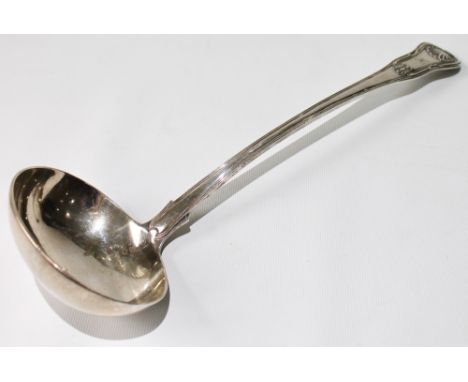 Silver soup ladle of hourglass pattern, probably by Thos Streetin, 1817, 9oz. Condition Report Good condition, generally mino