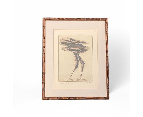 W Heaton Cooper Etching " Homage To Frink"  Frame Size: 29.5cm x 37cm