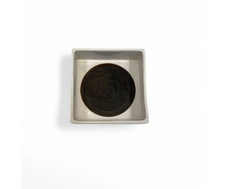 Troika St Ives Black Circle Square Dish  Width: 12.5cm  Height: 4cm