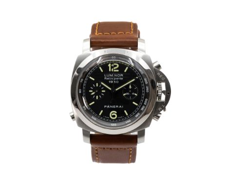 Panerai Luminor 1950 Flyback RattrapanteFull-Set, Jahr 2009, Automatik, Rattrapante, Flyback-Funktion, Unterglas Tachymetersk