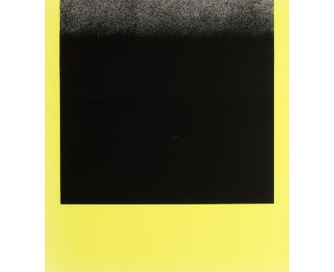 Rupprecht Geiger (1908 München - 2009 ebenda) (F)'Schwarz auf gelb', Farbserigrafie auf leichtem Karton, 1968, 67 cm x 60 cm 