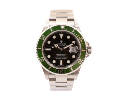 Rolex Submariner Date 'Kermit' - JubiläumsmodellFull-Set, 2005, Automatik, Chronometer, drehbare Lünette mit grünem Aluminium