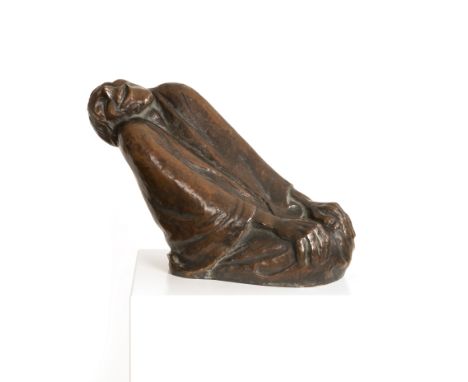 Ernst Barlach (1870 Wedel - 1938 Rostock)'Lachende Alte', Entstehungszeit des Modells um 1936/37, Bronze, goldbraun patiniert