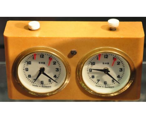 A vintage German chess timer timepiece