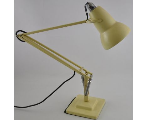 A vintage cream painted Anglepoise lamp on stepped square base