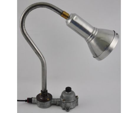 A vintage-style aluminium industrial wall light