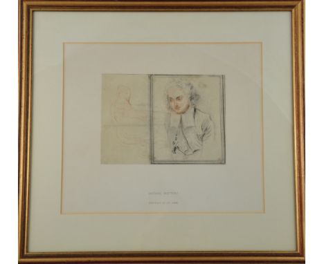 After Watteau, an early 20th Century facsimile, Portrait of an Abbe, 31.5 x 37cm, together with another similar, after John R