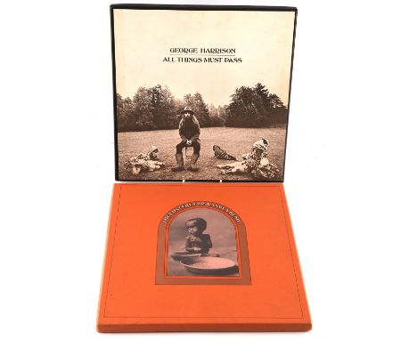 George Harrison - All Things Must Pass vinyl record and poster box set; along with The Concert For Bangladesh vinyl record an