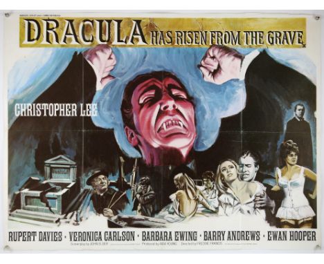 Dracula Has Risen From The Grave (1968), British Quad, 40 x 30 inches, folded, Tom Chantrell artwork, Hammer Films Director F