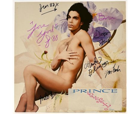 Prince - Lovesexy (925720-1) - vinyl LP record signed to sleeve front by Prince (Love god '88) and his band members (Doctor F